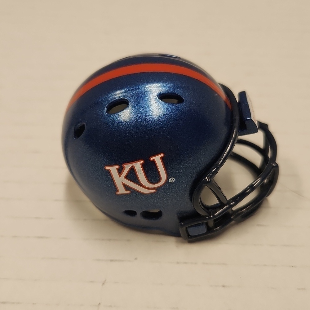 KU Mini Football Helmet Riddell